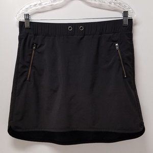 Athleta Stretch-in Skort in Black with Zippered Pockets
